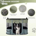 Foldable Indoor Outdoor Dog Cat Playpen - Green