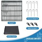 Foldable Metal Dog Playpen with Cover, 8 Panels