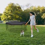 Foldable Metal Dog Playpen with Cover, 8 Panels