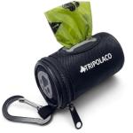 Dog Poop Bag Holder with Leash Clip, Black