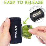 Dog Poop Bag Holder with Leash Clip, Black