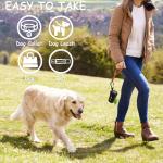 Dog Poop Bag Holder with Leash Clip, Black