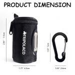 Dog Poop Bag Holder with Leash Clip, Black