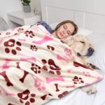 Soft Fluffy Pink Blankets for Large Dogs