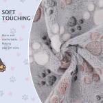 Soft Paw Print Blankets for Small Dogs & Cats