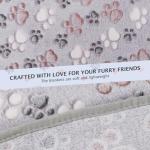 Soft Paw Print Blankets for Small Dogs & Cats