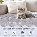 Soft Paw Print Blankets for Small Dogs & Cats