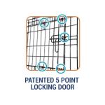 48-Inch Wire Dog Crate with 5-Point Lock
