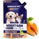 Miracle Vet High-Calorie Weight Gainer for Dogs & Cats - Multivitamin Nutritional Supplement Gel, Omega Fish Oil, Calcium - Puppy, Senior, Prenatal Cat & Dog Vitamins, Supplements for Weight Gain