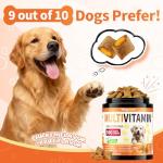Dog Vitamins- 16-in-1 Dog Vitamins and Supplements, 500 Ct Multivitamin Supports Daily Energy, Heart Health, Skin & Coat, with Taurine, Omega-3, Puppy Multivitamin Chewable - for All Breeds & Ages