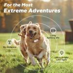 DBDD Smart GPS Dog Collar Tracker with Virtual Fence, Live Tracking & Vital Signs Monitoring for Dogs 40lbs Up, Waterproof Pet GPS Tracker for Pets,iOS & Android Compatible