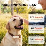 DBDD Smart GPS Dog Collar Tracker with Virtual Fence, Live Tracking & Vital Signs Monitoring for Dogs 40lbs Up, Waterproof Pet GPS Tracker for Pets,iOS & Android Compatible