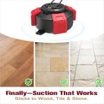 Red & Black Indestructible Suction Cup Dog Toy with Powerful Suction for Aggressive Chewers Interactive Tug of War Puzzle Enrichment Ball for Small/Medium Dogs Boredom Relief Indoor Outdoor Use