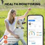 DBDD Smart GPS Dog Collar Tracker with Virtual Fence, Live Tracking & Vital Signs Monitoring for Dogs 40lbs Up, Waterproof Pet GPS Tracker for Pets,iOS & Android Compatible