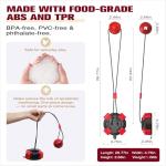 Red & Black Indestructible Suction Cup Dog Toy with Powerful Suction for Aggressive Chewers Interactive Tug of War Puzzle Enrichment Ball for Small/Medium Dogs Boredom Relief Indoor Outdoor Use