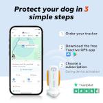 DBDD Smart GPS Dog Collar Tracker with Virtual Fence, Live Tracking & Vital Signs Monitoring for Dogs 40lbs Up, Waterproof Pet GPS Tracker for Pets,iOS & Android Compatible
