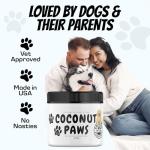 Coconut Essentials Coconut Paws - Dog Skin and Coat, Itching Relief, Hot Spot Treatment, Hair Loss, Cracked Paws, Elbows, Dry Nose | w/Organic Coconut Oil, Olive & Sunflower Oils | Vet Recommended 4oz