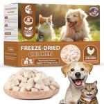 FHZRLP Freeze Dried Chicken,Freeze Dried Chicken Dog Treats Natural No Additives,Single Ingredient,High Protein,Suitable for All Ages Cats and Dogs,Dehydrated Suitable for Training