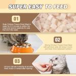 FHZRLP Freeze Dried Chicken,Freeze Dried Chicken Dog Treats Natural No Additives,Single Ingredient,High Protein,Suitable for All Ages Cats and Dogs,Dehydrated Suitable for Training