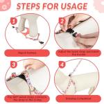 SlowTon No Pull Dog Harness with Leash - Soft Lightweight Floral Pattern Puppy Harness, Adjustable Pet Harness for Small Medium Dogs (Flower XXS)