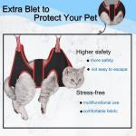 ATO-DJCX Cat Grooming Hammock Harness for Small Dogs,Pet Hammock Restraint Bag,Dog Grooming Sling for Trimming Nail and Ear/Eye Care(XS Size,6.5")