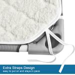 Elevated Waterproof Dog Bed Pad 2 Pack, Soft Plush Pet Pad Large, Machine Washable with Corner Straps