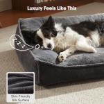 FURTIME XL Orthopedic Dog Beds Large Sized Dog, Extra Thick Supportive Comfort Pet Sofa, Ergonomic Slant Dog Couch Bed with Removable Washable Cover, Ultra Soft Surface & Non-Slip Bottom, Grey, 42"