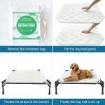 Elevated Waterproof Dog Bed Pad 2 Pack, Soft Plush Pet Pad Large, Machine Washable with Corner Straps