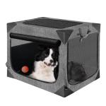 Nottia Dog Crate, Collapsible Soft Travel Crate for Large Dogs (3 Year Warranty), Indoor & Outdoor Portable Pet Kennel with Chew-Proof Mesh Window (Dark Gray, 36" L x 25" W x 25" H) ﻿