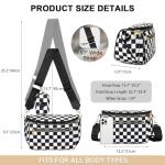 Eslcorri Small Diaper Bag Fanny Pack for Quick Outings, Crossbody Diaper Purse with Built-in Wipes Dispenser, Water-resistant Black Belt Bag for Moms Dads, 8L Expandable Capacity