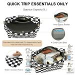 Eslcorri Small Diaper Bag Fanny Pack for Quick Outings, Crossbody Diaper Purse with Built-in Wipes Dispenser, Water-resistant Black Belt Bag for Moms Dads, 8L Expandable Capacity