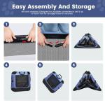 Gardner Pet Soft Collapsible Dog Crate - 30 Inch Portable Travel Dog Crate for Small/Medium Dogs Indoor & Outdoor, 3-Door Pet Crate with Durable Mesh Windows & Storage Bag, Blue