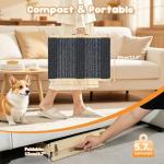 Pawaboo Foldable Dog Ramp, Small Dog Ramp for Couch Low Bed, 4 Adjustable Height from 13'' to 21", Stable Pet Steps with Non-Slip Pad, Portable Pet Ramps Use for Couch Sofa Stairs, Wood