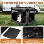 Nottia Dog Crate, Collapsible Soft Travel Crate for Large Dogs (3 Year Warranty), Indoor & Outdoor Portable Pet Kennel with Chew-Proof Mesh Window (Dark Gray, 36" L x 25" W x 25" H) ﻿