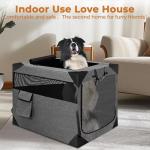 Nottia Dog Crate, Collapsible Soft Travel Crate for Large Dogs (3 Year Warranty), Indoor & Outdoor Portable Pet Kennel with Chew-Proof Mesh Window (Dark Gray, 36" L x 25" W x 25" H) ﻿