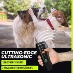 BarxBuddy 2nd Gen Dog Bark Deterrent Devices | Long Range Ultrasonic | Bark Collar Alternative | Dog Training Indoor/Outdoor | Rechargeable Anti Bark Device for Dogs (Black)