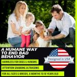 BarxBuddy 2nd Gen Dog Bark Deterrent Devices | Long Range Ultrasonic | Bark Collar Alternative | Dog Training Indoor/Outdoor | Rechargeable Anti Bark Device for Dogs (Black)