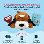Snuggle Puppy Heartbeat Dog Toy for Puppies, Real-Feel Heartbeat, Calming Sleep Aid and Crate Training Comfort Toy with Heat Pack, Brown & White Beagle