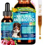 Woyamay Antibiotics for Dogs | Natural Dog Antibiotics for Allergy Relief, Itch Relief, Coughs, Skin Health, Breath Treatment, Digestion | Herbal Supplement to Care for Ears, Eyes & Coat, 2 Fl Oz