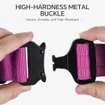 Tactical Thick Dog Collar, Adjustable Training Nylon Dog Collar, Heavy Duty Metal Buckle & Control Handle for Small Medium Large Dogs (L, Hotpink)