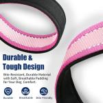 Kazazoo Reflective Dog Collar with Soft Padding Dog Collar for Medium & Small Dogs, No Pull, Heavy Duty, Adjustable Nylon Collar with Quick-Release Buckle, Walking Training Pink-S