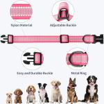 Kazazoo Reflective Dog Collar with Soft Padding Dog Collar for Medium & Small Dogs, No Pull, Heavy Duty, Adjustable Nylon Collar with Quick-Release Buckle, Walking Training Pink-S