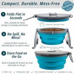 Loving Pets - Bella Roma Portable Travel Dog Bowl Collapsible Dog Food & Water Bowl (Blue, Medium)