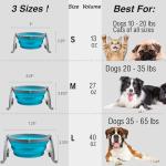 Loving Pets - Bella Roma Portable Travel Dog Bowl Collapsible Dog Food & Water Bowl (Blue, Medium)
