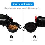 Dog Travel Water Bottle Collapsible Bowls, 2 in 1 Pet Food Container with Collapse Bowls, Outdoor Portable Water Bowls for Walking, Traveling, Camping and Hiking (Black)