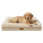 Orthopedic Dog Bed for Medium Dog Cat Noodle Cover Egg-Foam Dog Cat Bed Medium Pet Sofa with Removable Cover Washable Waterproof Pet Couch Beds (White, 36.0" L x 27.0" W x 6.7" Th)