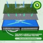 HOMBYS Porch Potty for Dogs with Drain, Artificial Grass Pet Litter Box Tray for Medium & Larhe Dog, Puppy Toilet for Patio, Indoor & Outdoor Use(47" L x 23" W x 6" H)
