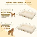 Orthopedic Dog Bed for Medium Dog Cat Noodle Cover Egg-Foam Dog Cat Bed Medium Pet Sofa with Removable Cover Washable Waterproof Pet Couch Beds (White, 36.0" L x 27.0" W x 6.7" Th)