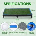 HOMBYS Porch Potty for Dogs with Drain, Artificial Grass Pet Litter Box Tray for Medium & Larhe Dog, Puppy Toilet for Patio, Indoor & Outdoor Use(47" L x 23" W x 6" H)