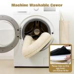 Orthopedic Dog Bed for Medium Dog Cat Noodle Cover Egg-Foam Dog Cat Bed Medium Pet Sofa with Removable Cover Washable Waterproof Pet Couch Beds (White, 36.0" L x 27.0" W x 6.7" Th)